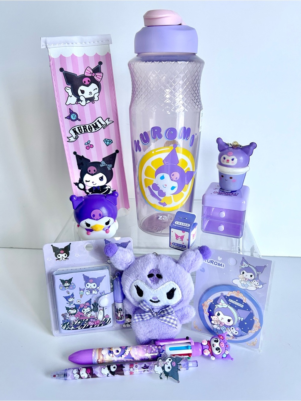 💜(KUR344) Kuromi Adorable 11-Piece Water Bottle Fun Bundle! - Picture 9 of 9